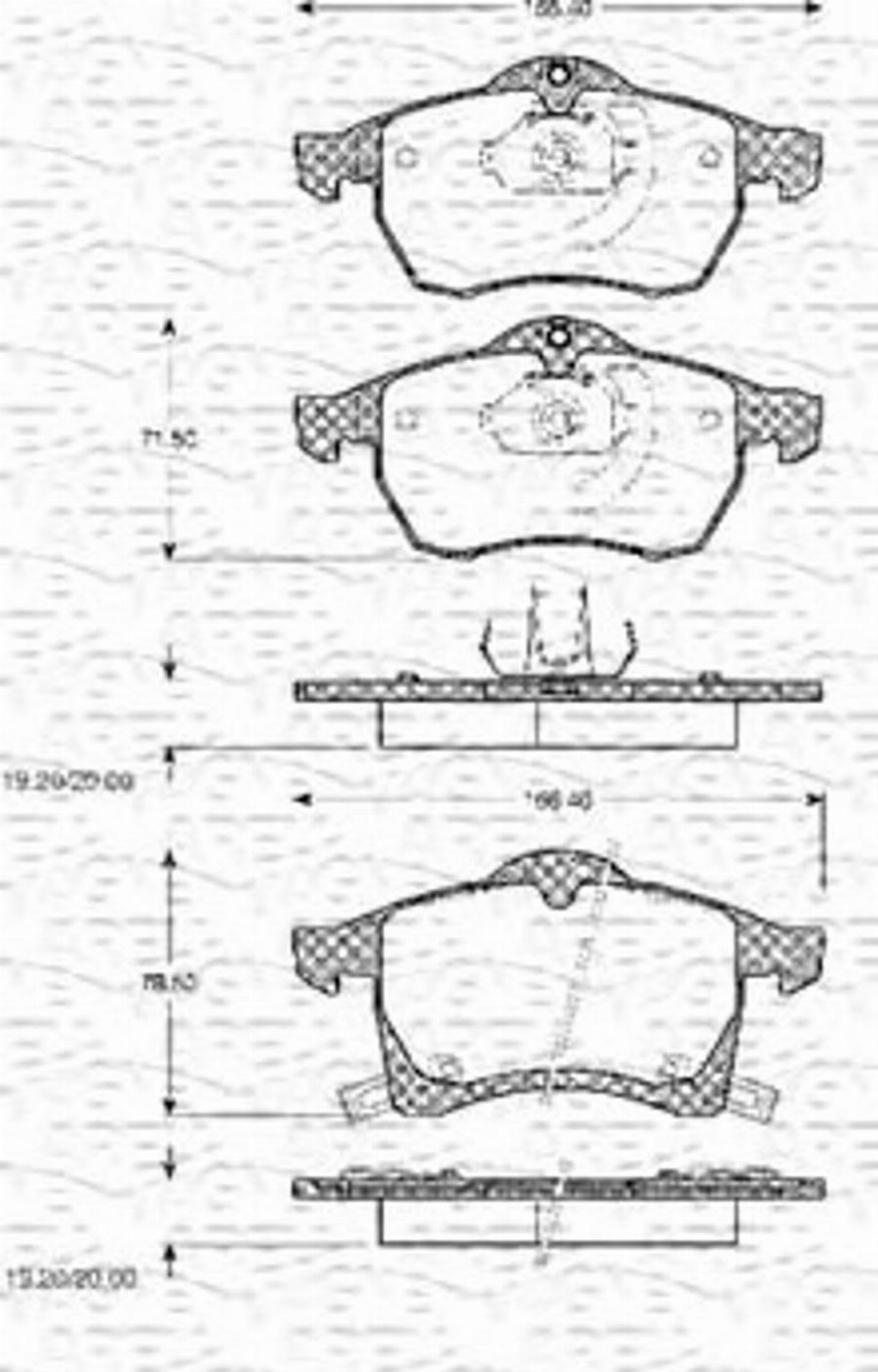 Magneti Marelli 363702161046 - Bremžu uzliku kompl., Disku bremzes www.autospares.lv