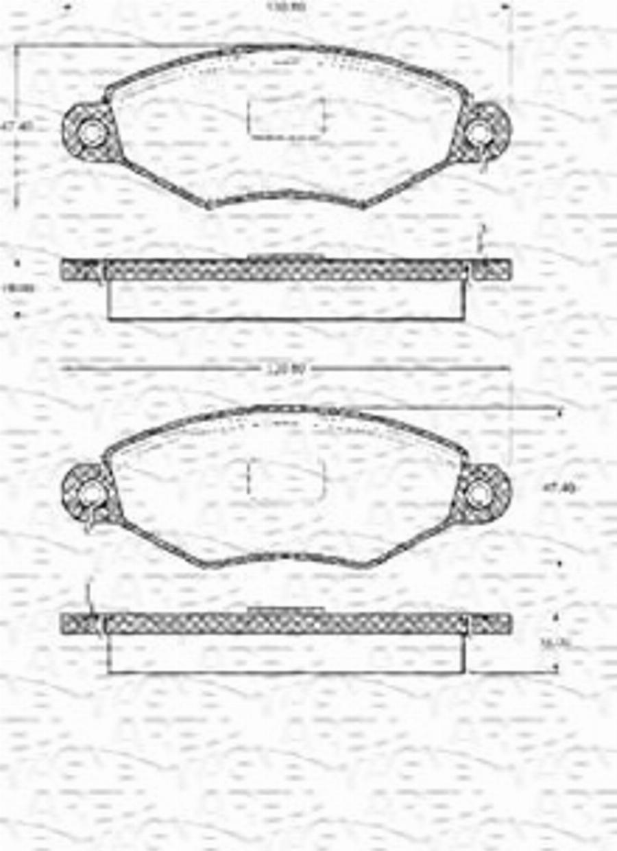 Magneti Marelli 363702161040 - Bremžu uzliku kompl., Disku bremzes www.autospares.lv