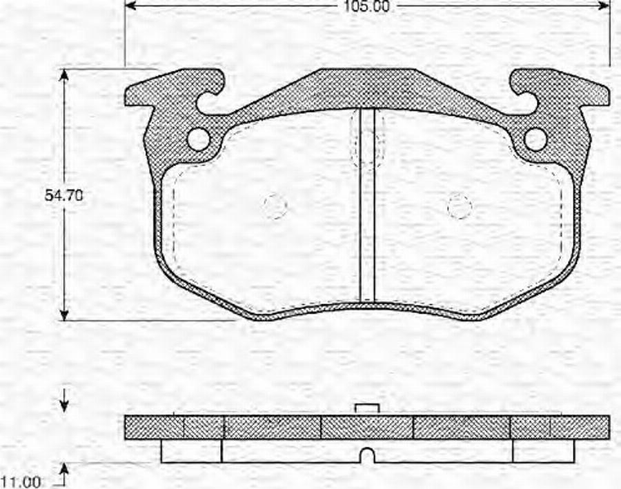 Magneti Marelli 363702161065 - Bremžu uzliku kompl., Disku bremzes www.autospares.lv