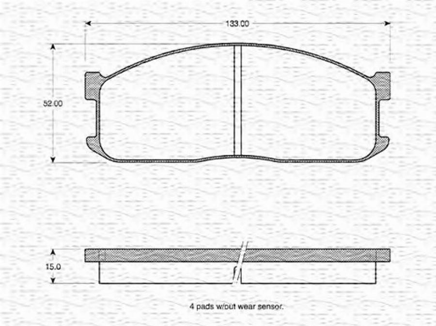 Magneti Marelli 363702161006 - Bremžu uzliku kompl., Disku bremzes www.autospares.lv