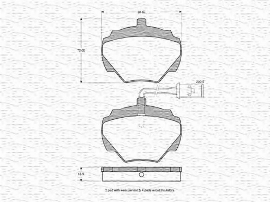 Magneti Marelli 363702161000 - Bremžu uzliku kompl., Disku bremzes www.autospares.lv