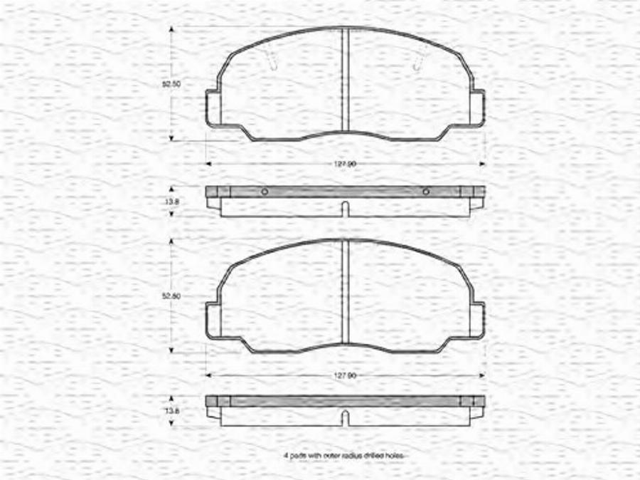 Magneti Marelli 363702161003 - Bremžu uzliku kompl., Disku bremzes www.autospares.lv