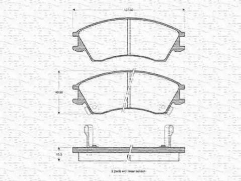 Magneti Marelli 363702161011 - Bremžu uzliku kompl., Disku bremzes www.autospares.lv