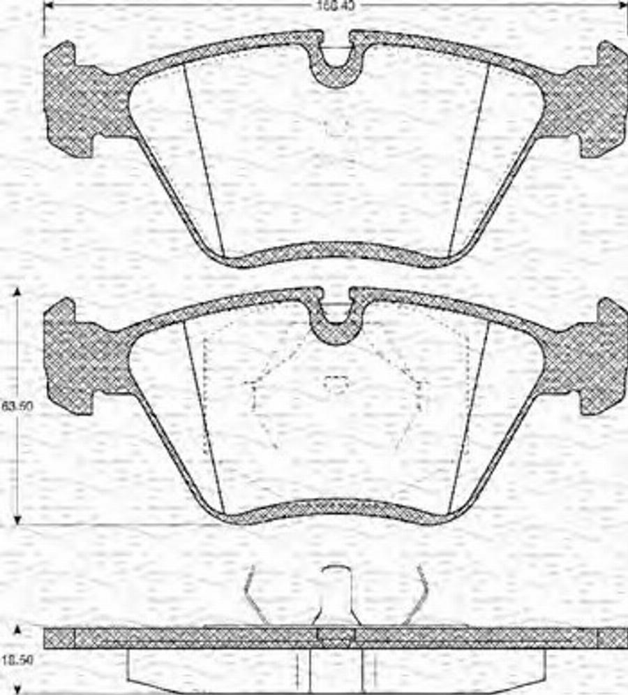 Magneti Marelli 363702161087 - Тормозные колодки, дисковые, комплект www.autospares.lv