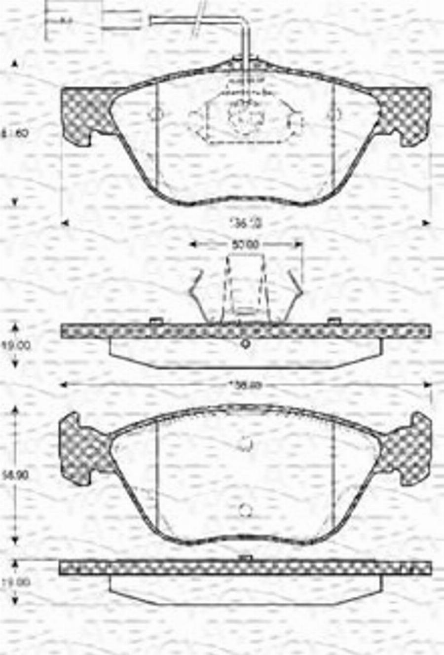 Magneti Marelli 363702161035 - Тормозные колодки, дисковые, комплект www.autospares.lv