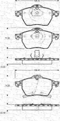 Magneti Marelli 363702161032 - Brake Pad Set, disc brake www.autospares.lv