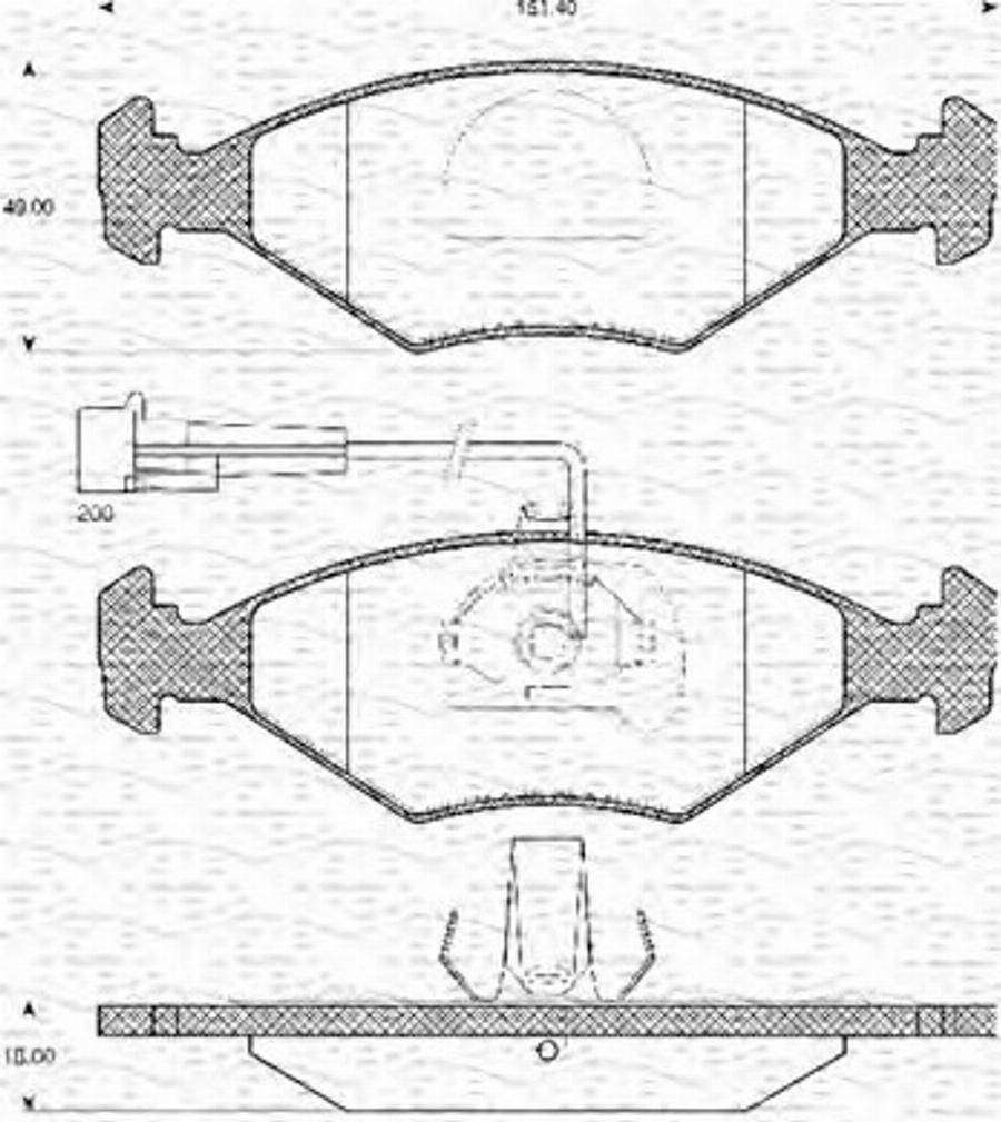 Magneti Marelli 363702161023 - Bremžu uzliku kompl., Disku bremzes www.autospares.lv