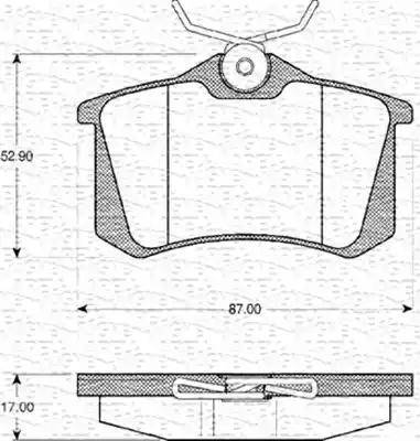 Magneti Marelli 363702161079 - Bremžu uzliku kompl., Disku bremzes www.autospares.lv