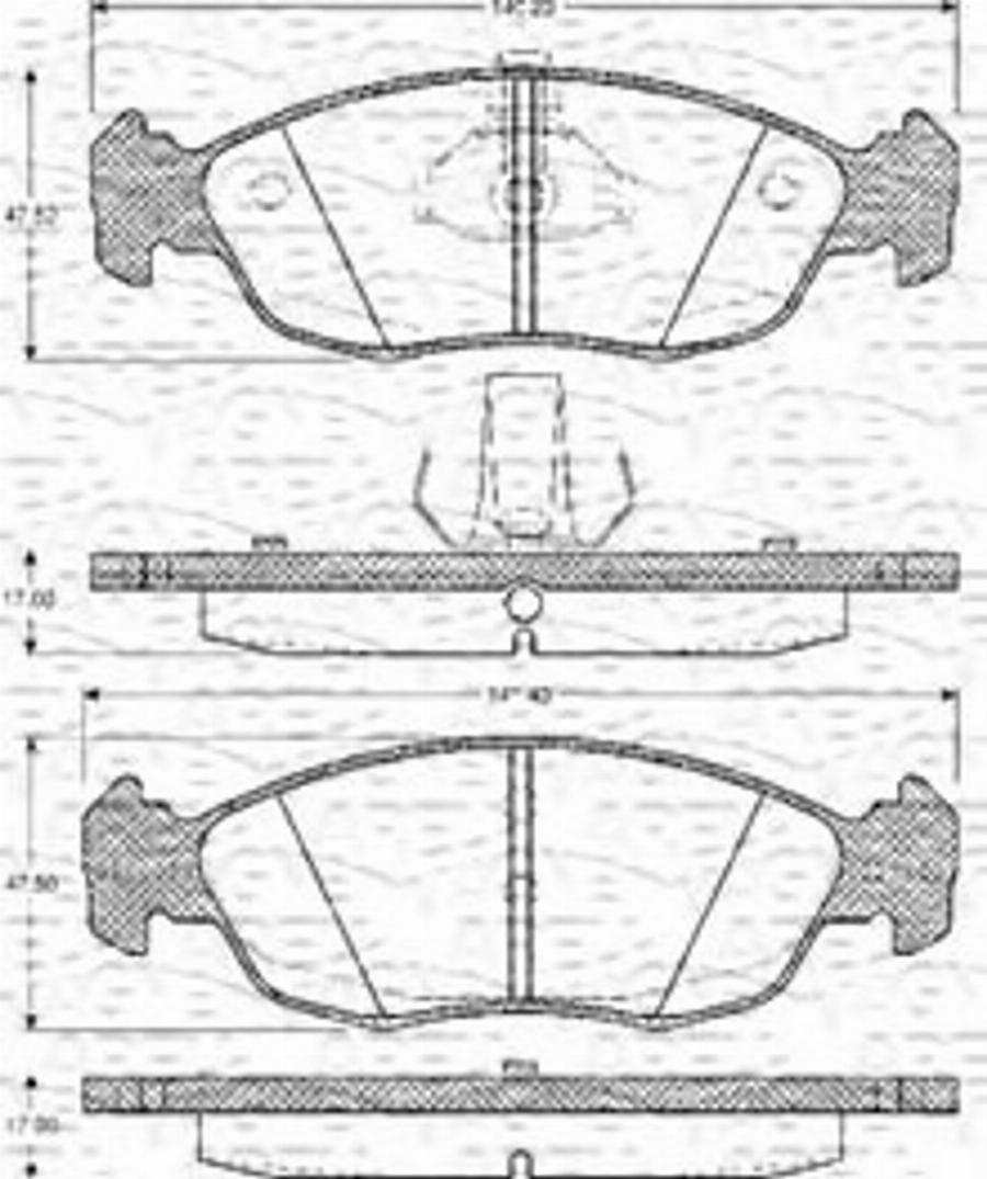 Magneti Marelli 363702161077 - Brake Pad Set, disc brake www.autospares.lv