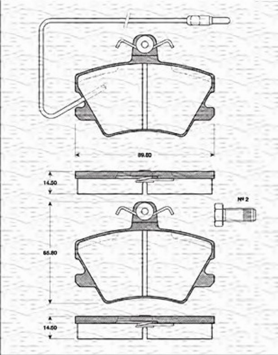 Magneti Marelli 363702161155 - Bremžu uzliku kompl., Disku bremzes www.autospares.lv