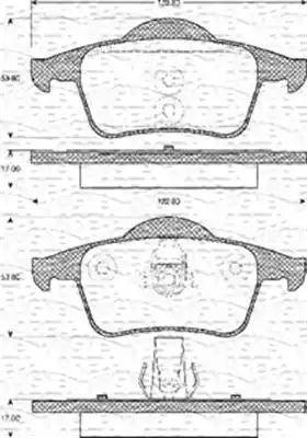 Magneti Marelli 363702161109 - Bremžu uzliku kompl., Disku bremzes www.autospares.lv