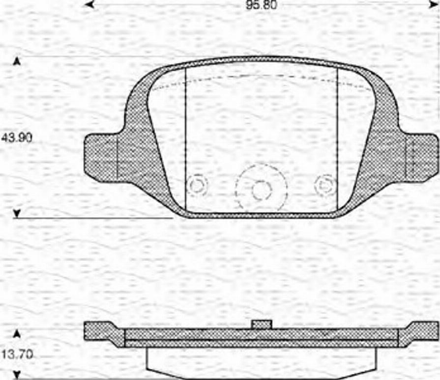 Magneti Marelli 363702161104 - Bremžu uzliku kompl., Disku bremzes www.autospares.lv