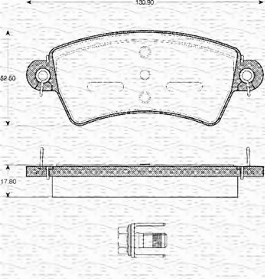 Magneti Marelli 363702161105 - Bremžu uzliku kompl., Disku bremzes www.autospares.lv