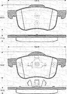 Magneti Marelli 363702161108 - Bremžu uzliku kompl., Disku bremzes www.autospares.lv