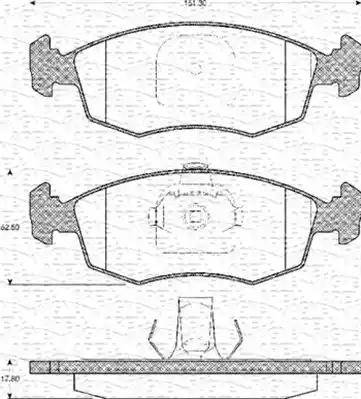 Magneti Marelli 363702161103 - Bremžu uzliku kompl., Disku bremzes www.autospares.lv