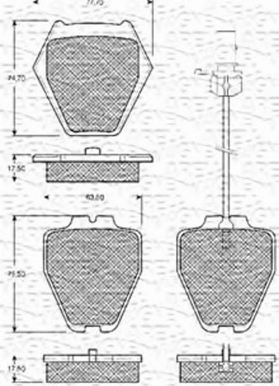 Magneti Marelli 363702161102 - Bremžu uzliku kompl., Disku bremzes www.autospares.lv