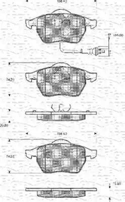 Magneti Marelli 363702161114 - Bremžu uzliku kompl., Disku bremzes www.autospares.lv