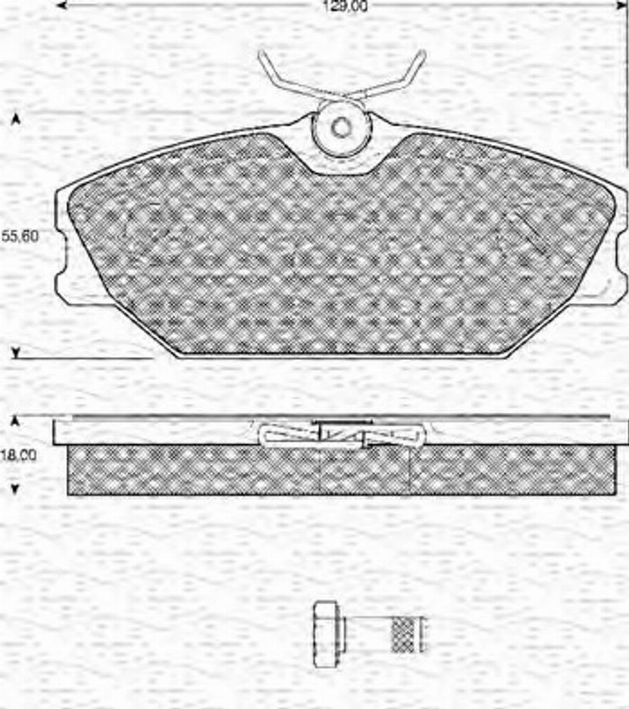 Magneti Marelli 363702161116 - Bremžu uzliku kompl., Disku bremzes www.autospares.lv