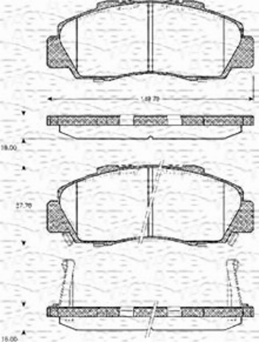 Magneti Marelli 363702161130 - Bremžu uzliku kompl., Disku bremzes www.autospares.lv