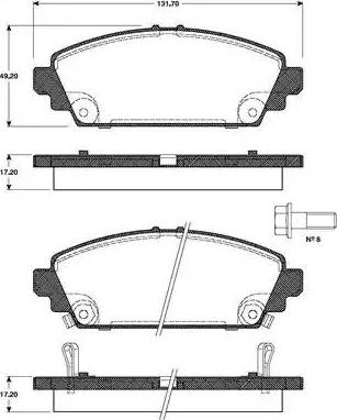 Magneti Marelli 363702161131 - Bremžu uzliku kompl., Disku bremzes www.autospares.lv