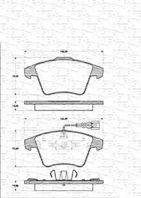 Magneti Marelli 363702161392 - Bremžu uzliku kompl., Disku bremzes autospares.lv