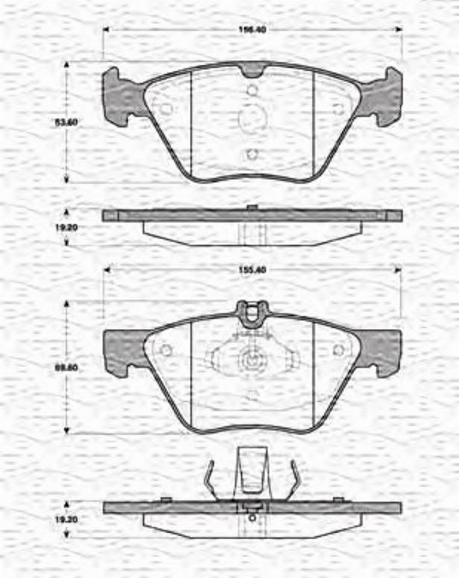 Magneti Marelli 363702161316 - Bremžu uzliku kompl., Disku bremzes www.autospares.lv