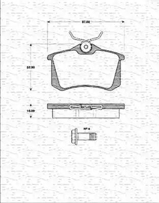 Magneti Marelli 363702161328 - Brake Pad Set, disc brake www.autospares.lv