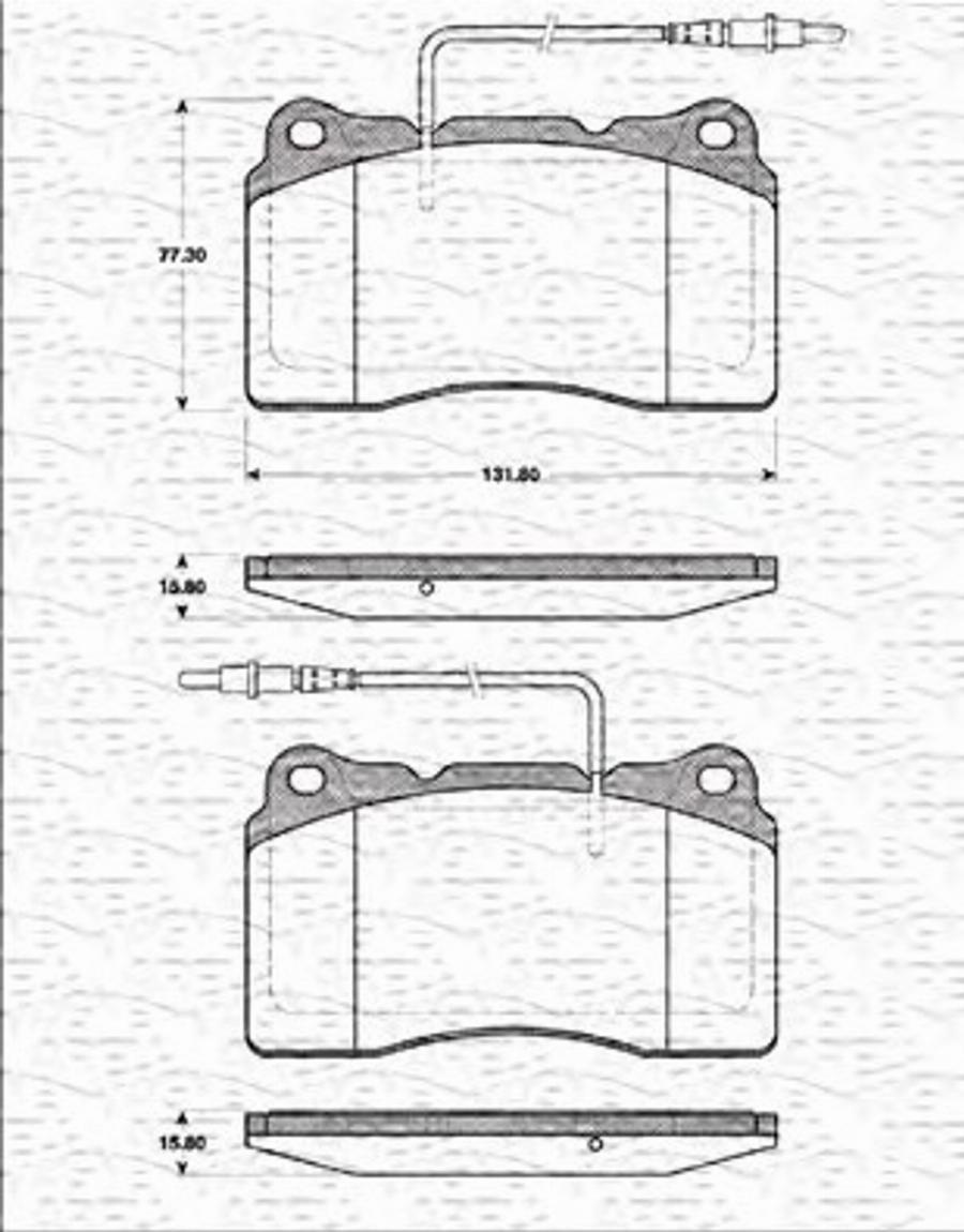 Magneti Marelli 363702161373 - Bremžu uzliku kompl., Disku bremzes www.autospares.lv