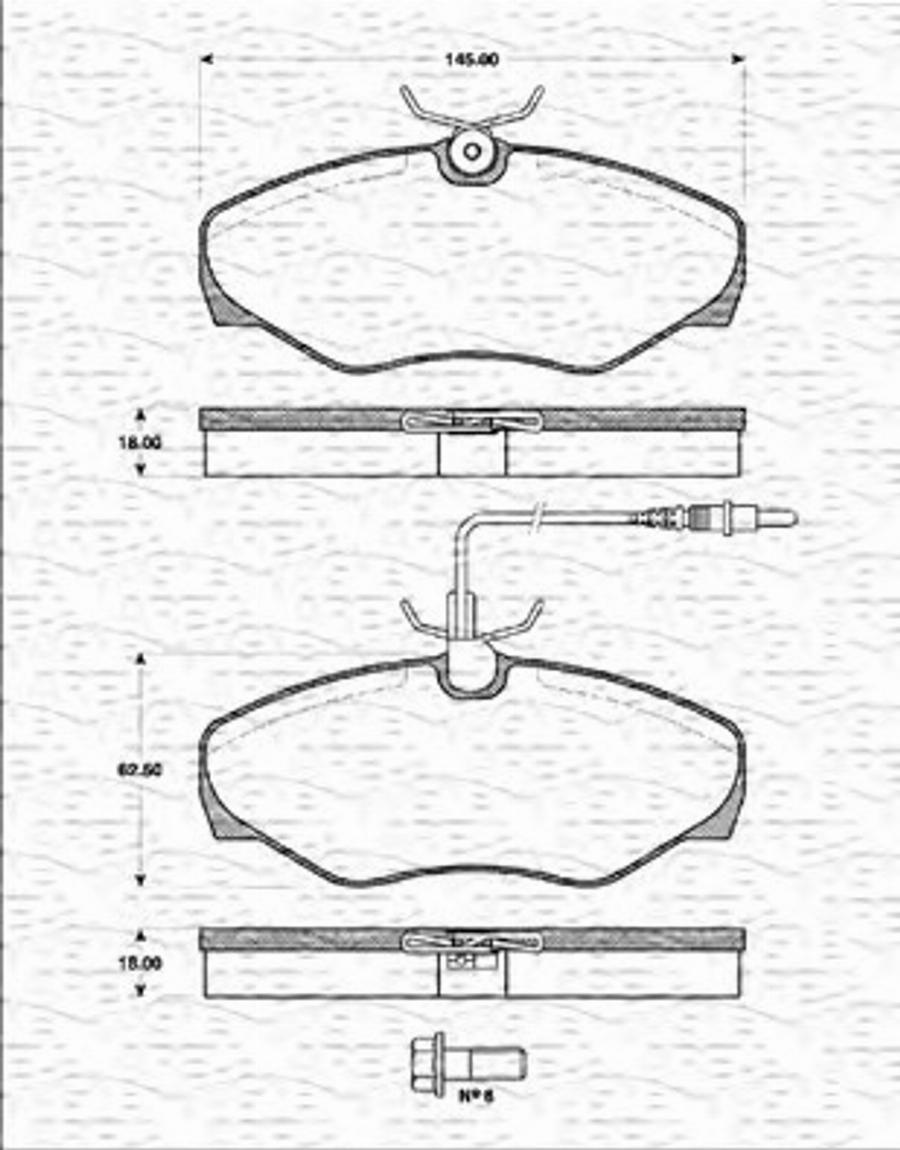 Magneti Marelli 363702161294 - Bremžu uzliku kompl., Disku bremzes www.autospares.lv