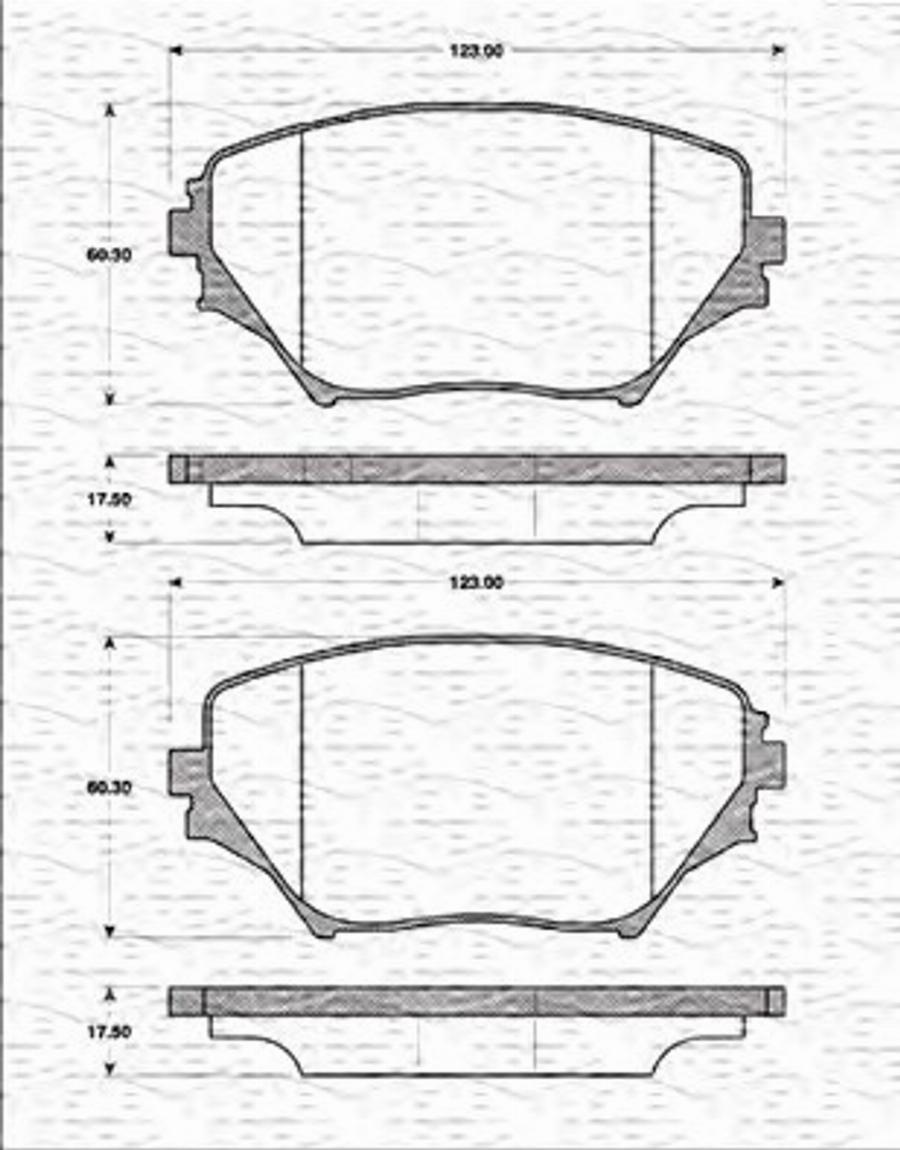 Magneti Marelli 363702161291 - Bremžu uzliku kompl., Disku bremzes www.autospares.lv