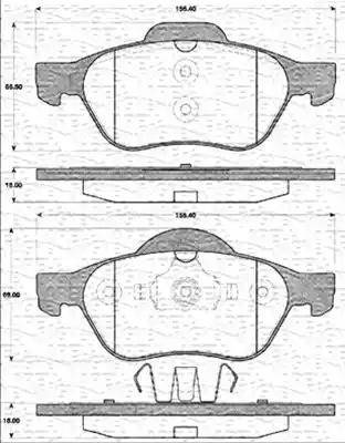 Magneti Marelli 363702161242 - Bremžu uzliku kompl., Disku bremzes autospares.lv