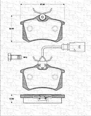 Magneti Marelli 363702161259 - Тормозные колодки, дисковые, комплект www.autospares.lv