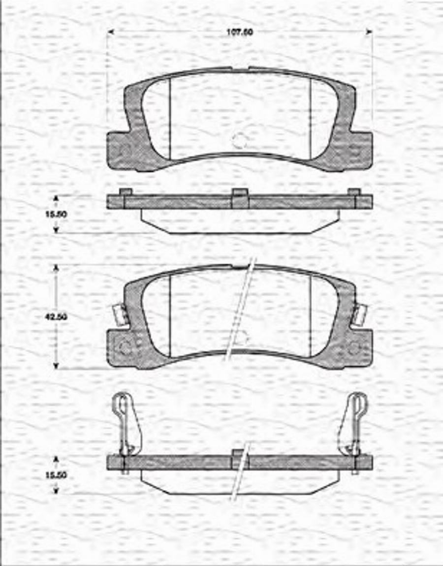 Magneti Marelli 363702161254 - Bremžu uzliku kompl., Disku bremzes www.autospares.lv