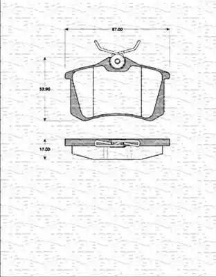 Magneti Marelli 363702161256 - Bremžu uzliku kompl., Disku bremzes www.autospares.lv