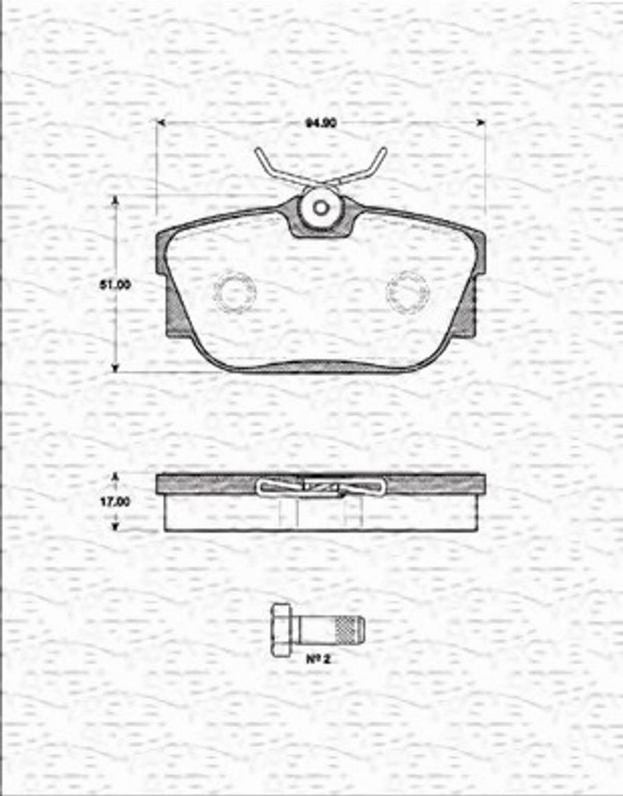 Magneti Marelli 363702161266 - Brake Pad Set, disc brake www.autospares.lv