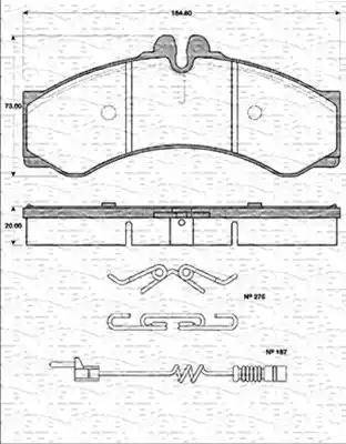 Magneti Marelli 363702161200 - Тормозные колодки, дисковые, комплект www.autospares.lv