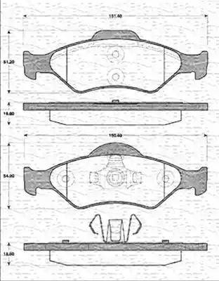 Magneti Marelli 363702161214 - Bremžu uzliku kompl., Disku bremzes www.autospares.lv