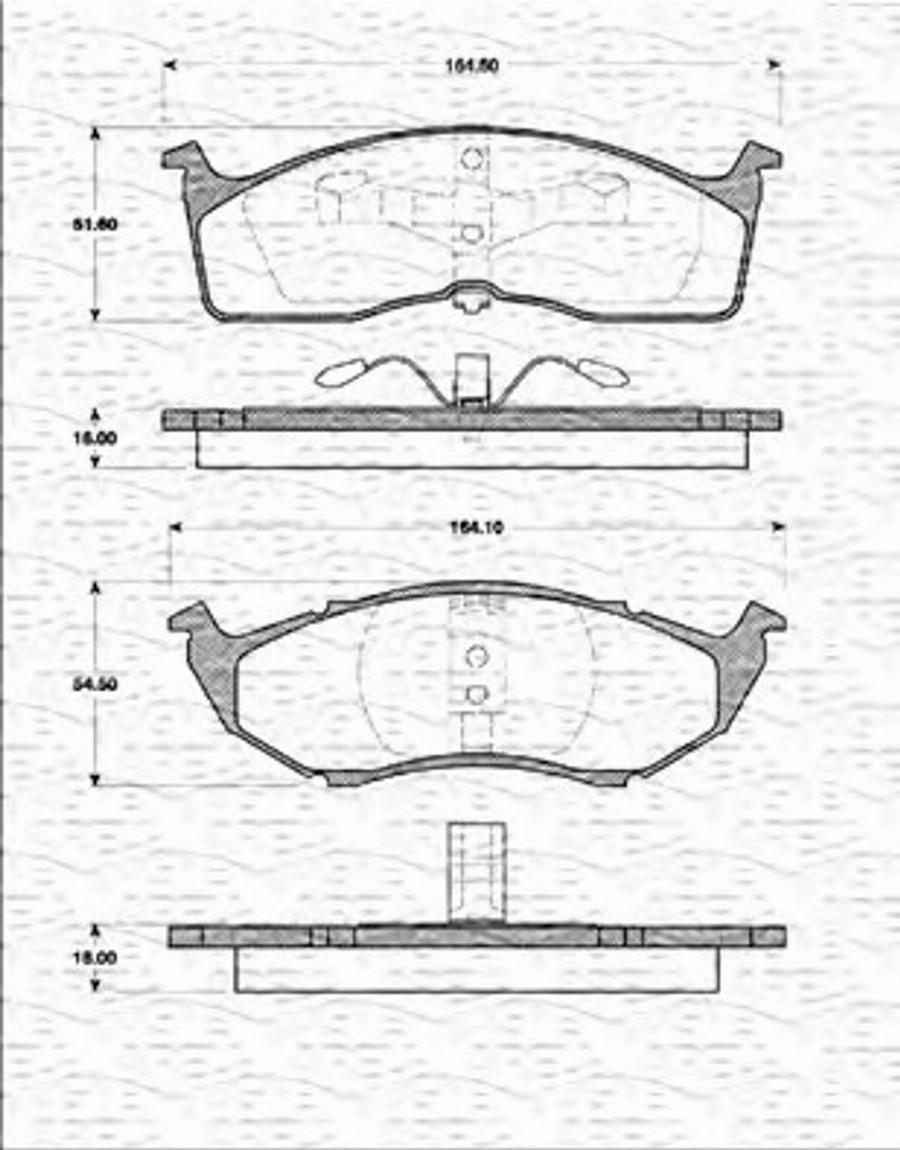 Magneti Marelli 363702161284 - Bremžu uzliku kompl., Disku bremzes www.autospares.lv