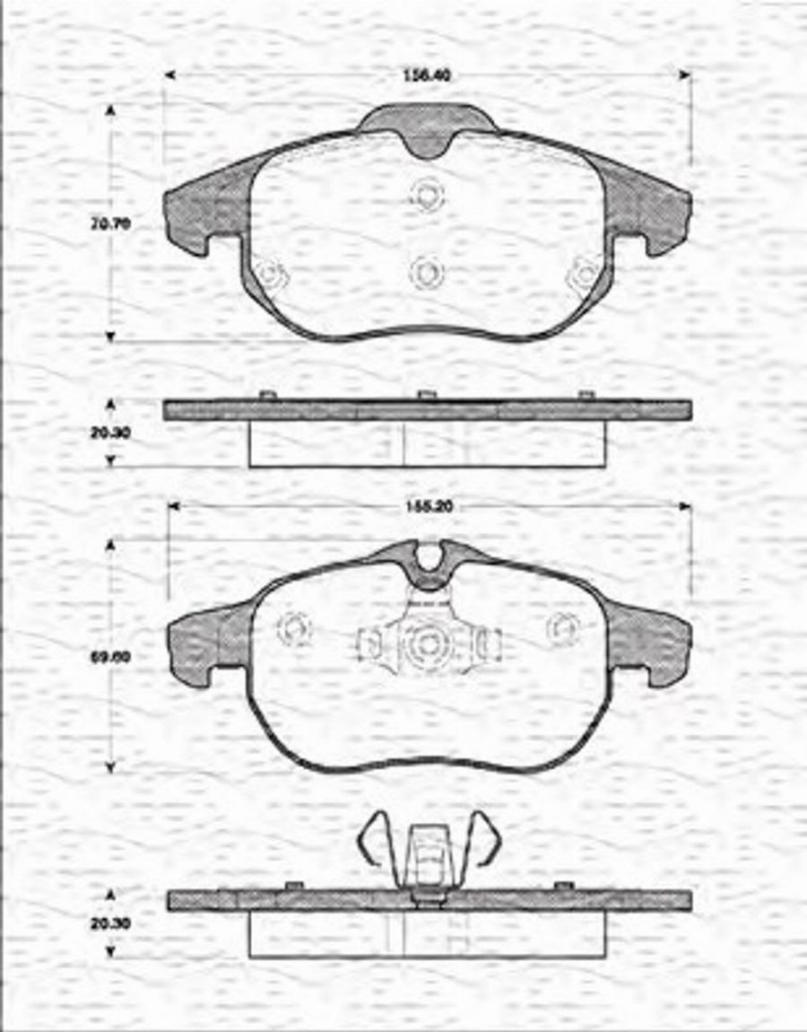 Magneti Marelli 363702161239 - Bremžu uzliku kompl., Disku bremzes www.autospares.lv