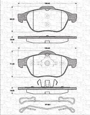 Magneti Marelli 363702161232 - Bremžu uzliku kompl., Disku bremzes www.autospares.lv