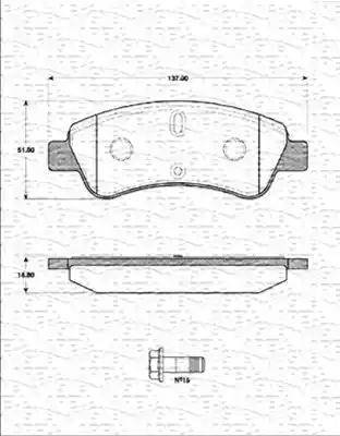 Magneti Marelli 363702161229 - Тормозные колодки, дисковые, комплект www.autospares.lv