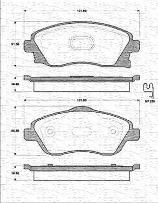 Magneti Marelli 363702161220 - Bremžu uzliku kompl., Disku bremzes www.autospares.lv