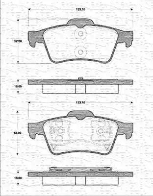 Magneti Marelli 363702161273 - Тормозные колодки, дисковые, комплект www.autospares.lv