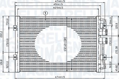 Magneti Marelli - BR 351036421MM - Kondensators, Gaisa kond. sistēma www.autospares.lv