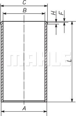 MAHLE 213 WT 09 00 - Гильза цилиндра www.autospares.lv