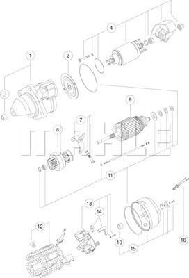 MAHLE MS 352 - Starteris autospares.lv