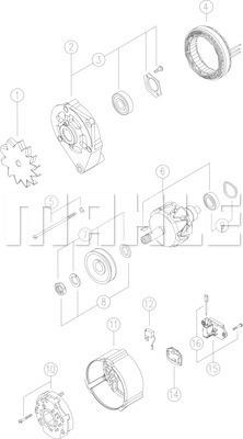 MAHLE MG 195 - Ģenerators autospares.lv