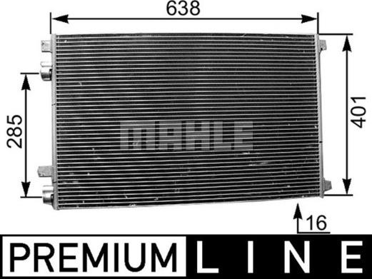 MAHLE AC 360 000P - Condenser, air conditioning www.autospares.lv