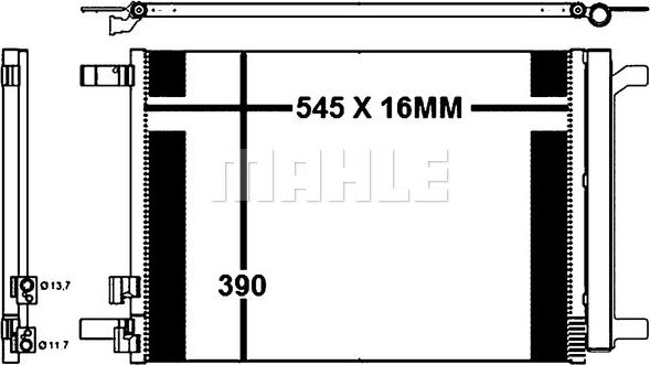 MAHLE AC 772 000P - Kondensators, Gaisa kond. sistēma www.autospares.lv