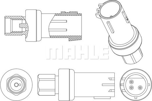 MAHLE ASE 5 000P - Spiediena slēdzis, Gaisa kondicionēšanas sistēma autospares.lv